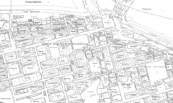 Старый план Стокгольма . — стоковое фото