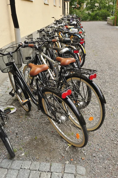 Aparcamiento para bicicletas en Estocolmo, Suecia — Foto de Stock