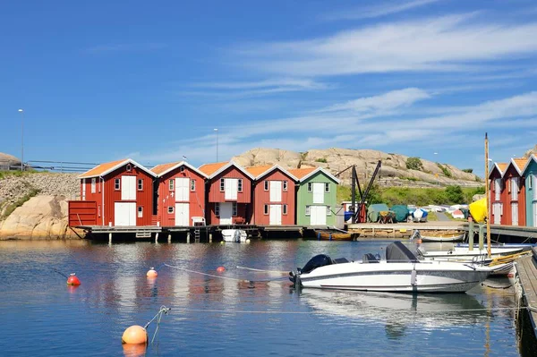 Charming Very Popular Tourist Destination Swedish West Coast Kungshamn Bohuslan — Stock Photo, Image