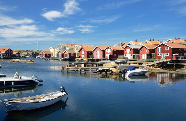 Destino Turístico Encantador Muito Popular Longo Costa Oeste Sueca Kungshamn — Fotografia de Stock