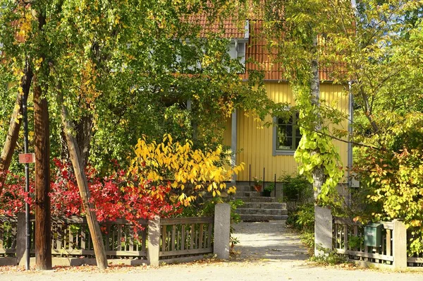 Alojamiento Sueco Otoño Estocolmo Suecia —  Fotos de Stock