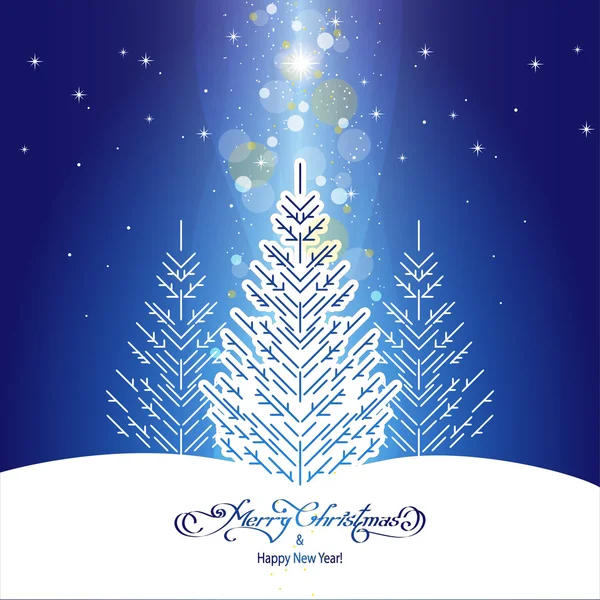 Christmas background with christmas tree — Stock Vector