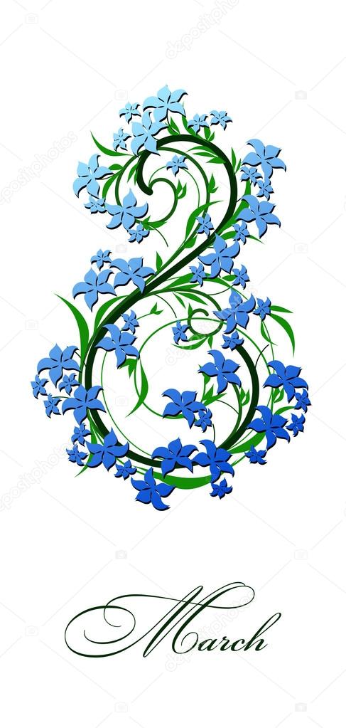 Spring flowers woven in a figure 8