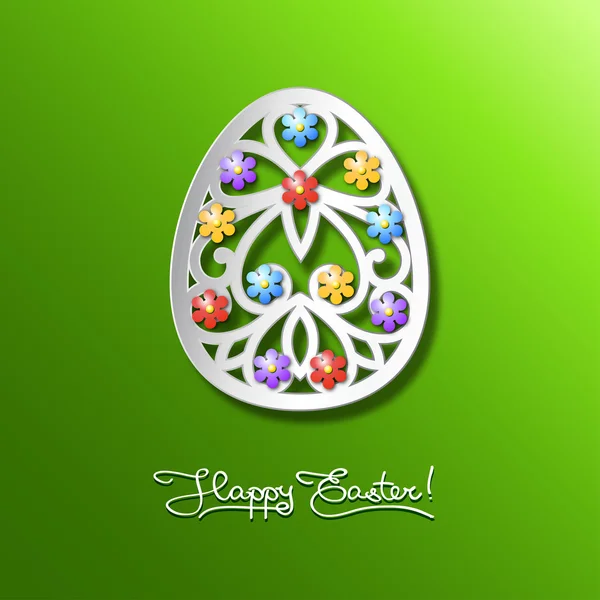 Easter egg on holiday colorful background — Stock Vector