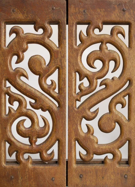 Carved wooden lattice work — Stock Photo, Image