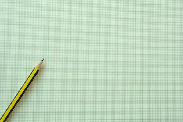 Close Pencil Graph Paper Background Education Concept — Stok fotoğraf