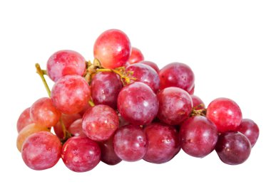 Beyaz üzerine izole edilmiş kırmızı üzüm.