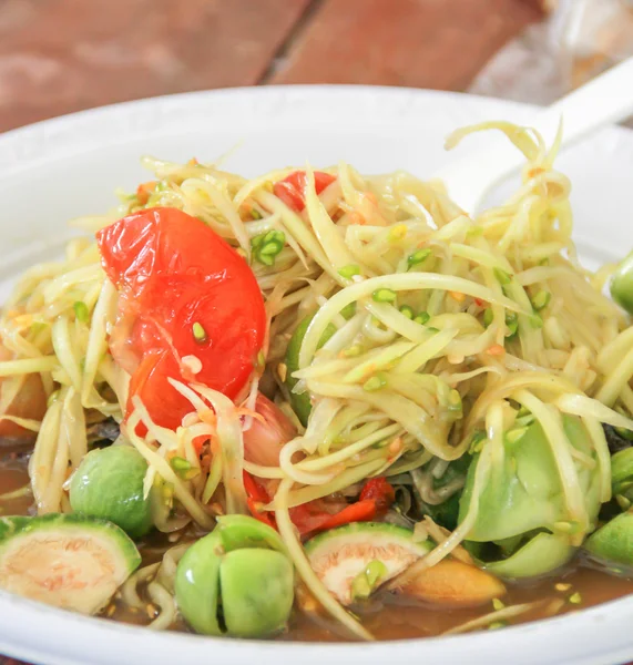 Somtum cibo tailandese — Foto Stock