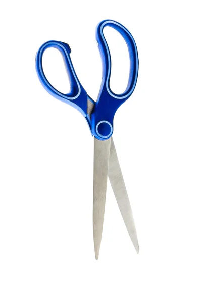Fialové nůžky izolovaných na bílém pozadí — Stock fotografie