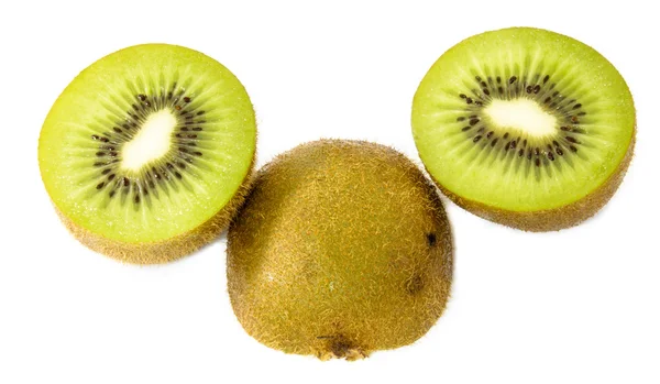 Saftige Kiwi-Früchte isoliert auf weißem Hintergrund — Stockfoto