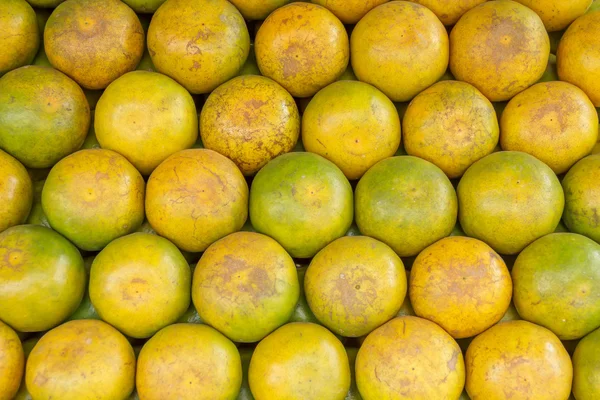 Close up photo of fresh tangerine background — Stock Photo, Image