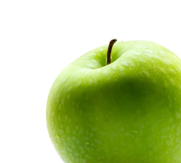 Zblízka zelené jablko na pozadí nuture — Stock fotografie