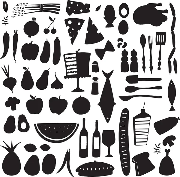 Icônes alimentaires vectorielles — Image vectorielle