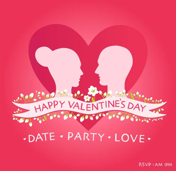 Happy valentines day card — Stock Vector