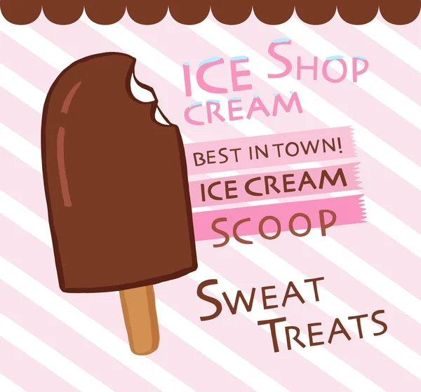 Diseño de póster de helado vintage — Vector de stock