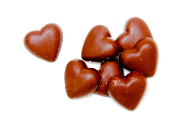 Corazones de chocolate —  Fotos de Stock