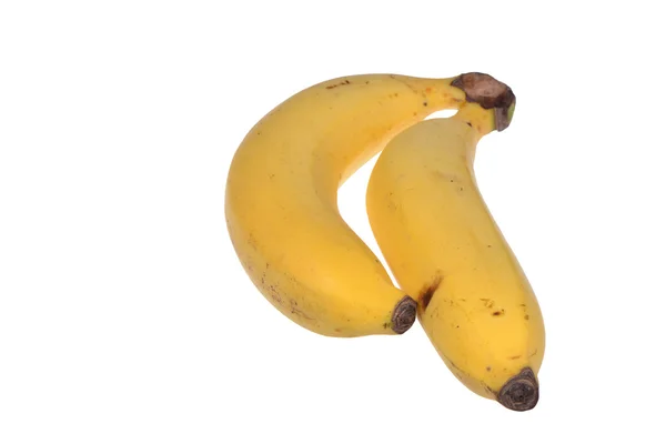 Beyaz arkaplanda izole edilmiş muz sürüsü