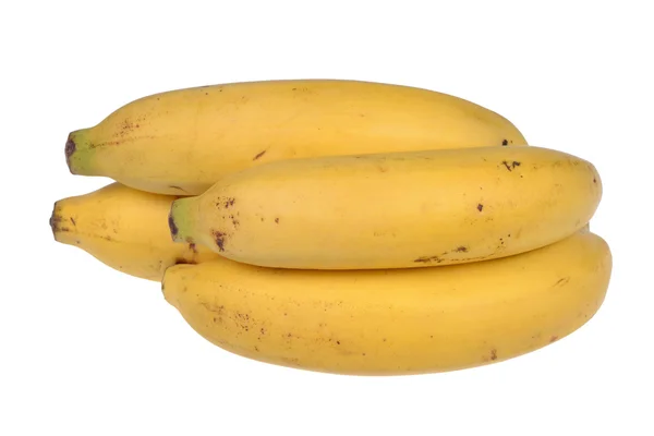 Beyaz arkaplanda izole edilmiş muz sürüsü
