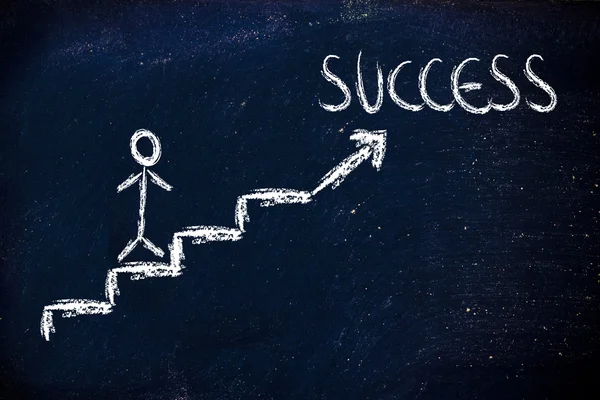 Climb to individual success — Stock Photo, Image