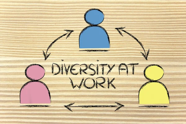 Team of co-workers, diversity at work — Stock Photo, Image