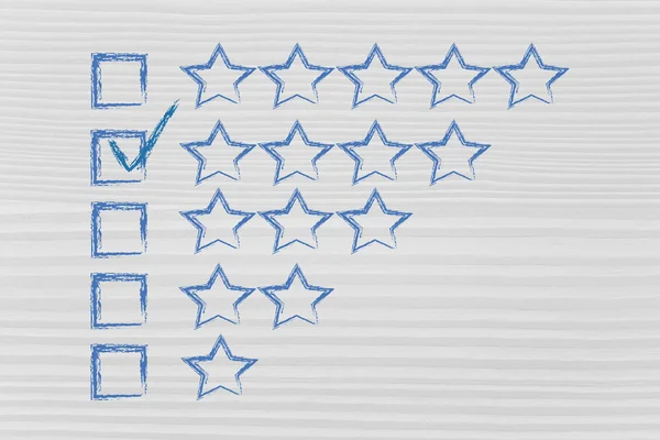 Evaluatie en feedback over klant dienst performances — Stockfoto