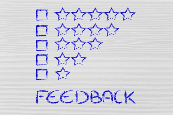Evaluación y retroalimentación sobre los resultados del servicio al cliente —  Fotos de Stock