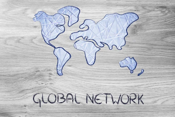 Red global, negocio en el mundo conectado moderno — Foto de Stock