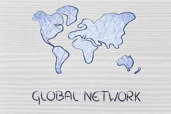 Globalna sieć, biznes we współczesnym świecie połączonych — Zdjęcie stockowe