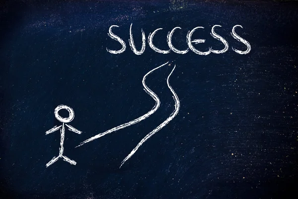 Road to individual success — Stock Photo, Image