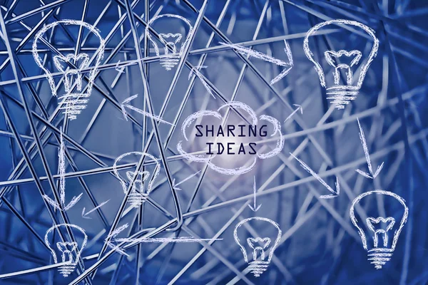 Internet-Konzept: Ideen teilen und verbinden — Stockfoto