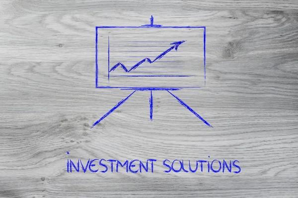 Möte rum whiteboard stå med positiv statistik diagram — Stockfoto