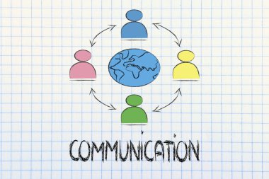 küresel iş iletişim, insanların dünya çapında bağlı