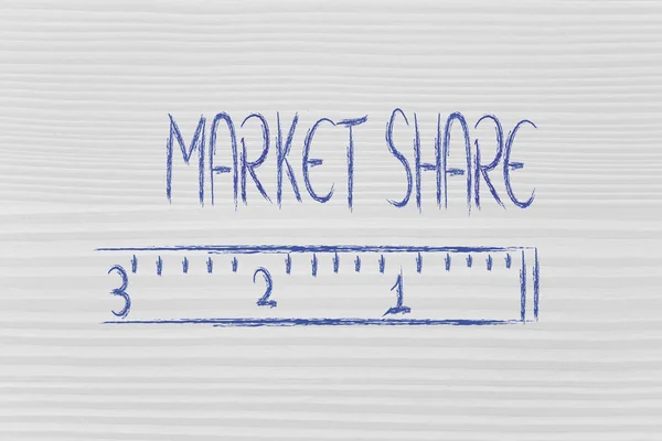 Measure your market share — Stock Photo, Image