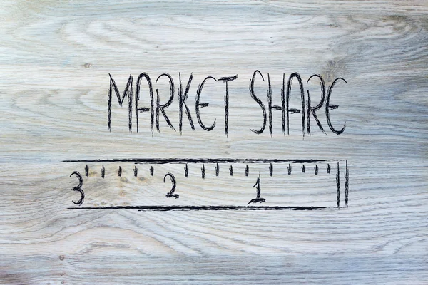 Measure your market share — Stock Photo, Image