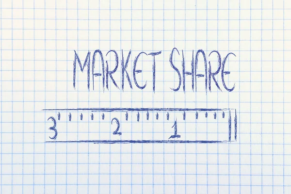 Measure your market share — Stock Photo, Image