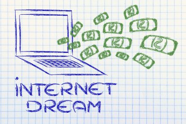 internet iş dream: bilgisayar scr dışı patlayan para
