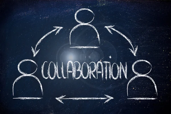 Collaboration, conception avec un groupe de collaborateurs — Photo