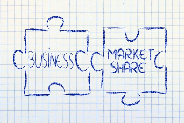 Business and market share,jigsaw puzzle design — Stock Photo, Image