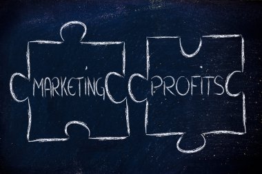 Pazarlama & kar, jigsaw puzzle Dizayn