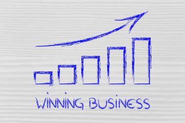 büyüme ve olumlu sonuçlar gösteren istatistikleri grafik