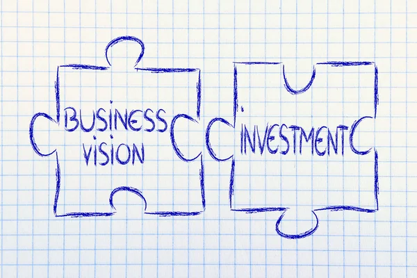 Business vision and investments,jigsaw puzzle design — Stock Photo, Image