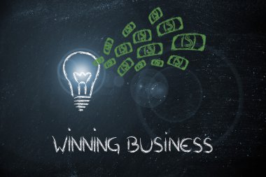 kazanan bir karlı fikir kavramsal görüntü