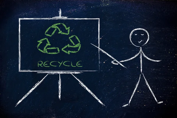 Learn about recycling — Stock Photo, Image