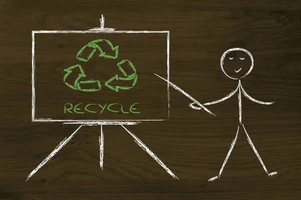 Dowiedz się więcej o recyklingu — Zdjęcie stockowe