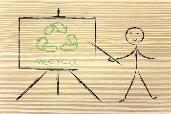 Lernen Sie etwas über Recycling — Stockfoto