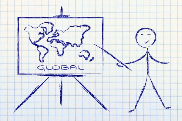 Learn or decide how to go global — Stock Photo, Image