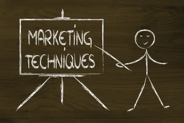 Learn about marketing techniques — Stock Photo, Image