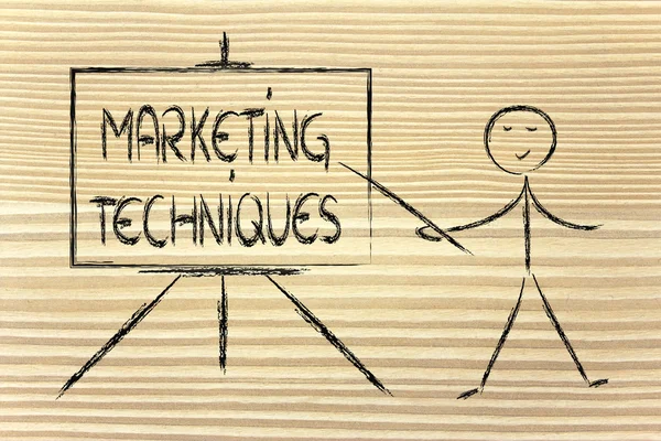 Learn about marketing techniques — Stock Photo, Image