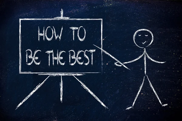 How to be the best and the leader — Stock Photo, Image