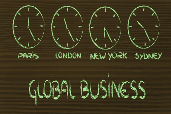 Gestione del tempo e del progetto per il business globale — Foto Stock